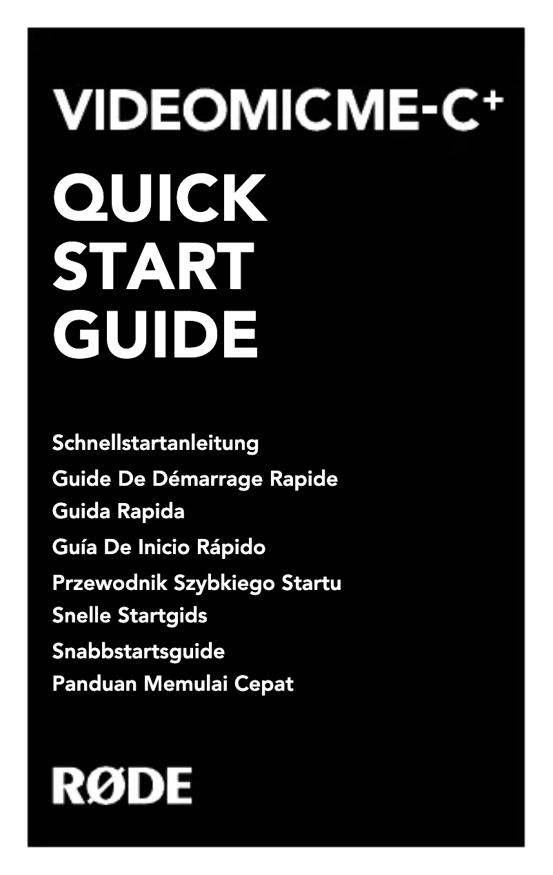 Página 1 del manual Manual de usuario Røde VideoMic Me-C