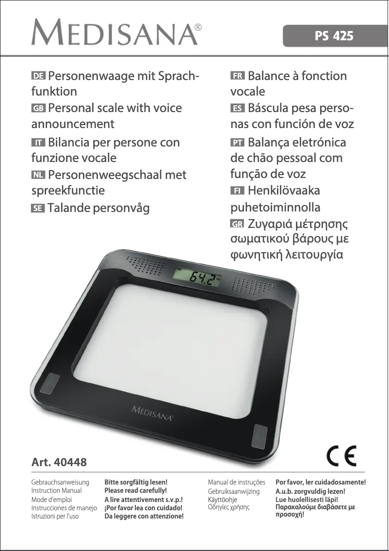 Imagen de la primera página del manual del dispositivo PS 425