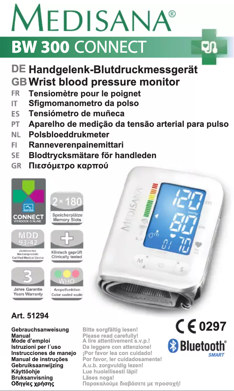 Imagen de la primera página del manual del dispositivo BW 300 Connect