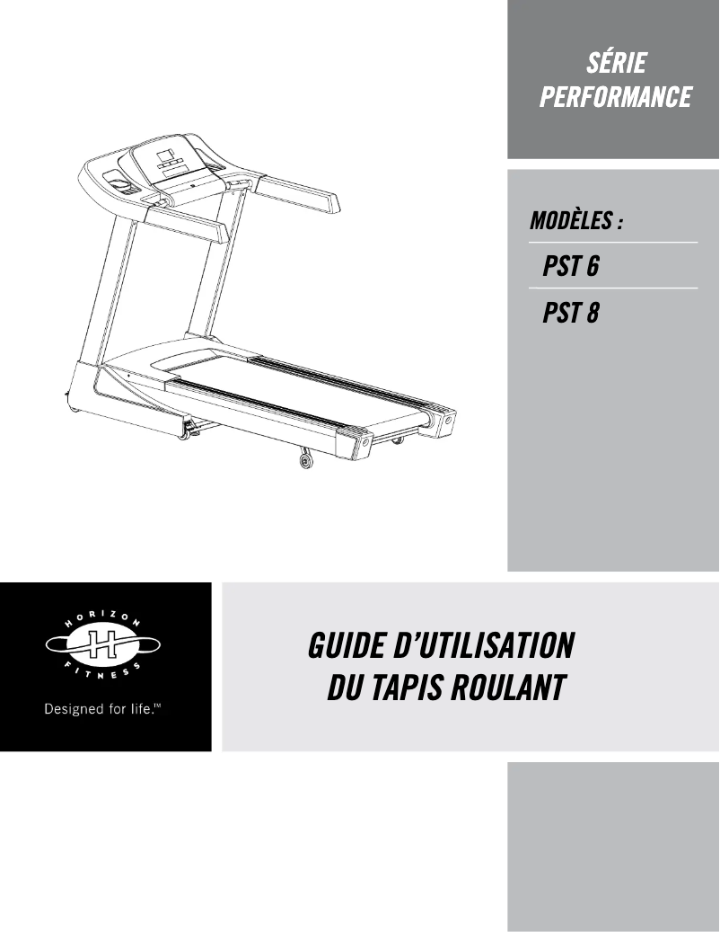 Página 1 del manual Manual de usuario Horizon Fitness PST 8