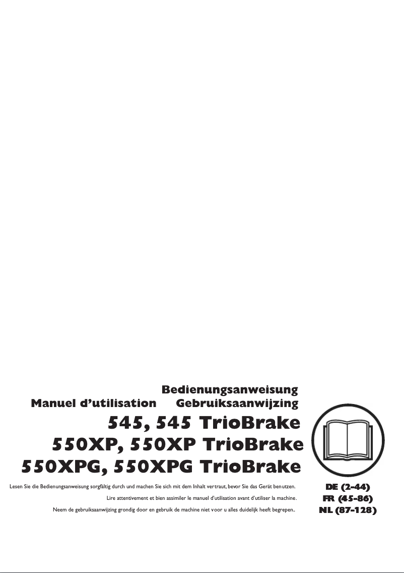 Imagen de la primera página del manual del dispositivo 550 XP