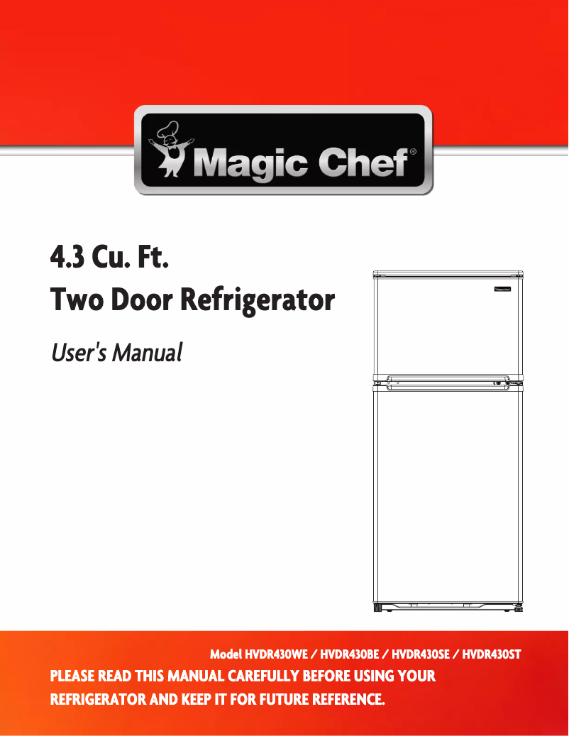 Página 1 del manual Manual de usuario Magic Chef HVDR430SE