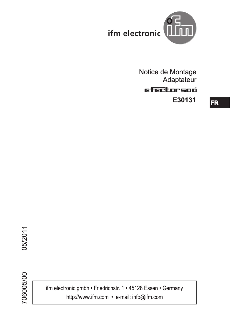 Página 1 del manual Manual de usuario IFM E30131