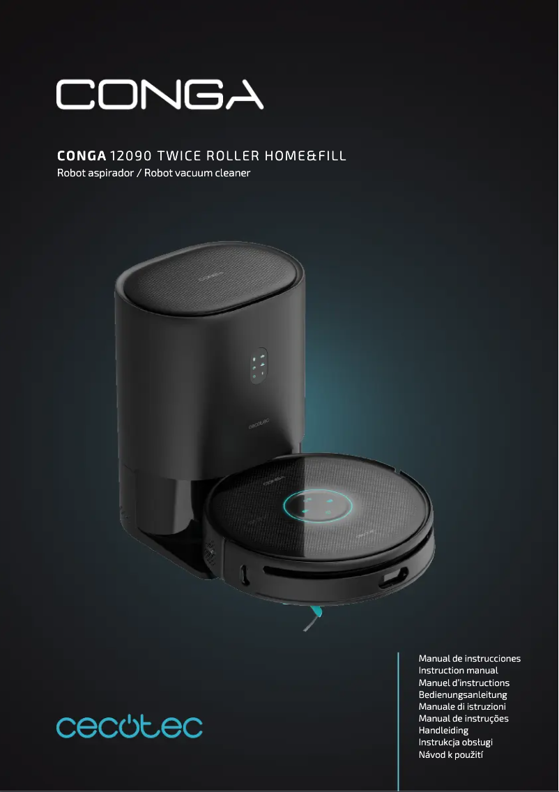 Página 1 del manual Manual de usuario Cecotec Conga 12090 Twice Roller Home&Fill