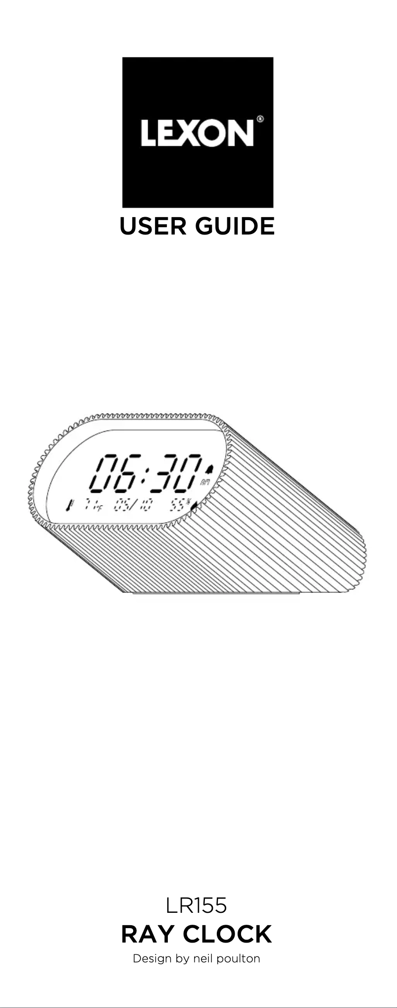 Página 1 del manual Manual de usuario Lexon Ray Clock