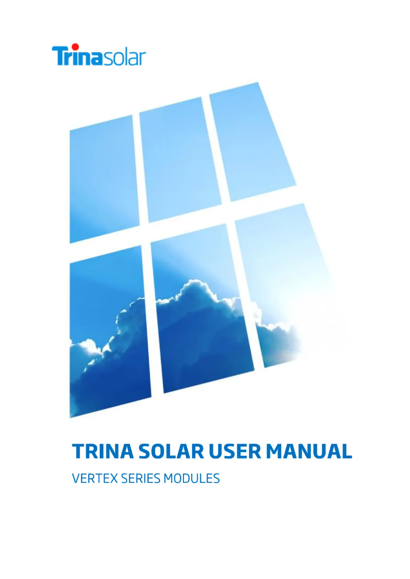 Página 1 del manual Manual de usuario Trina Solar Vertex TSM-DE09R.05