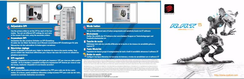 Página 1 del manual Manual de usuario Mad Catz R.A.T. 5