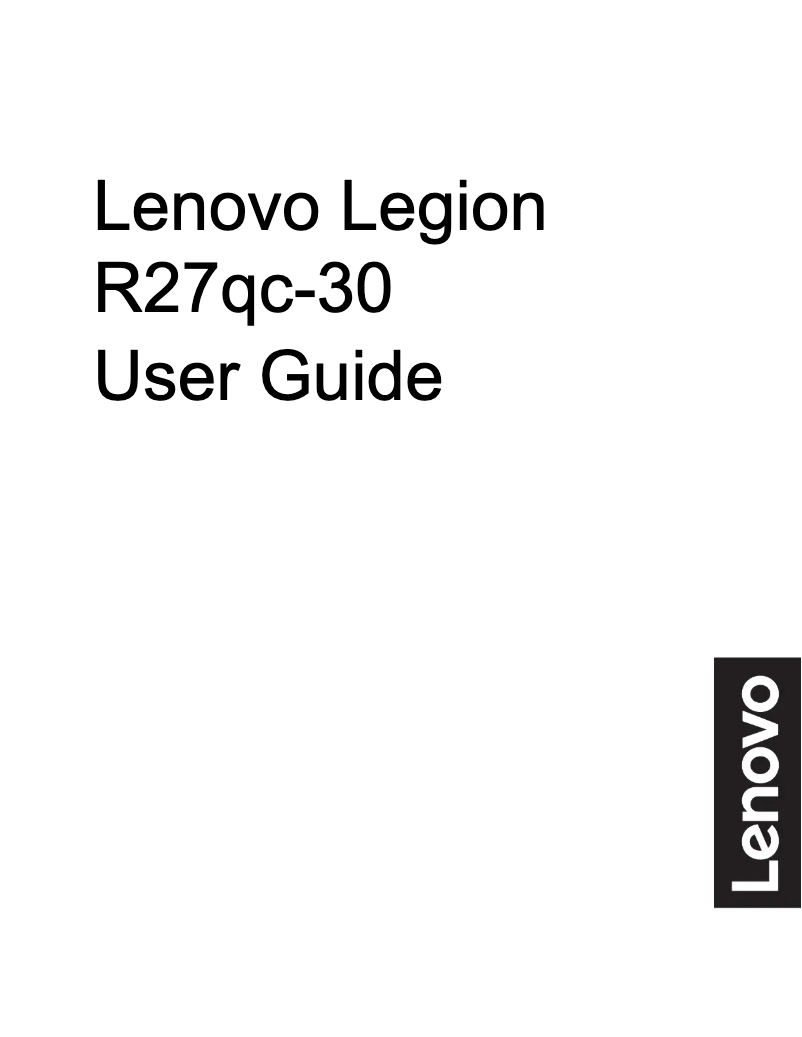 Imagen de la primera página del manual del dispositivo Legion R27qc-30