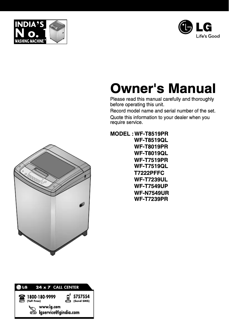 Imagen de la primera página del manual del dispositivo WF-T7239UL