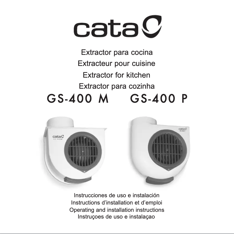 Imagen de la primera página del manual del dispositivo GS 400M