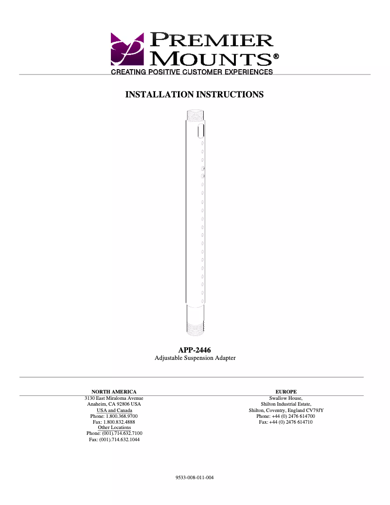 Imagen de la primera página del manual del dispositivo APP-2446