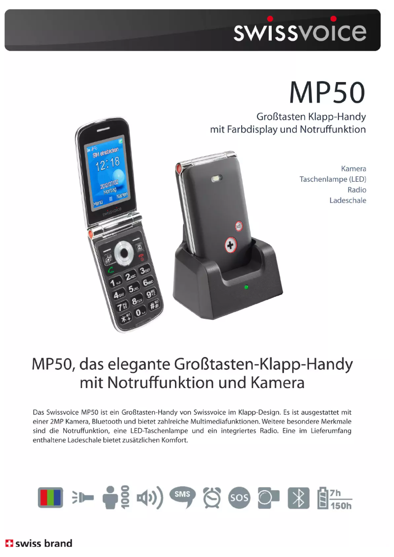 Imagen de la primera página del manual del dispositivo MP50