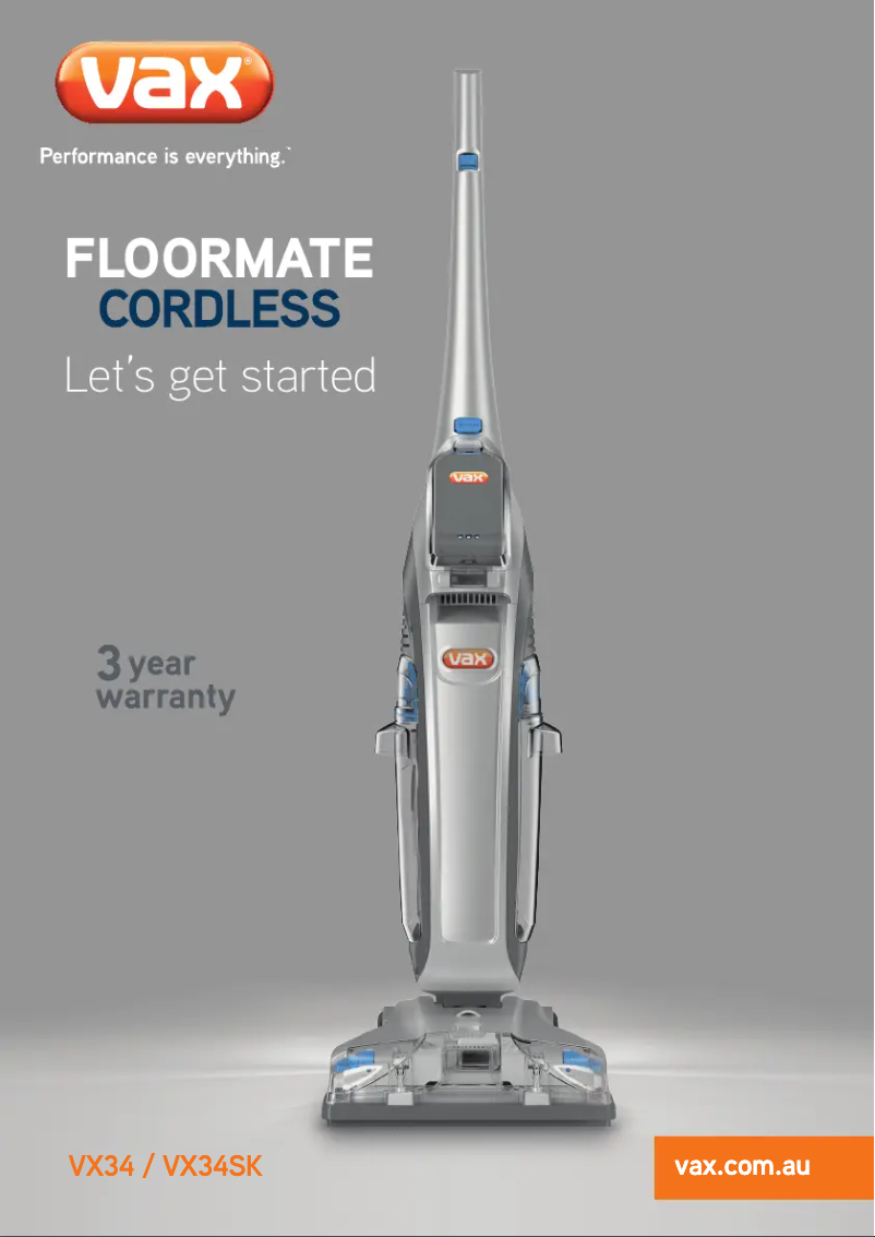 Imagen de la primera página del manual del dispositivo Floormate VX34SK