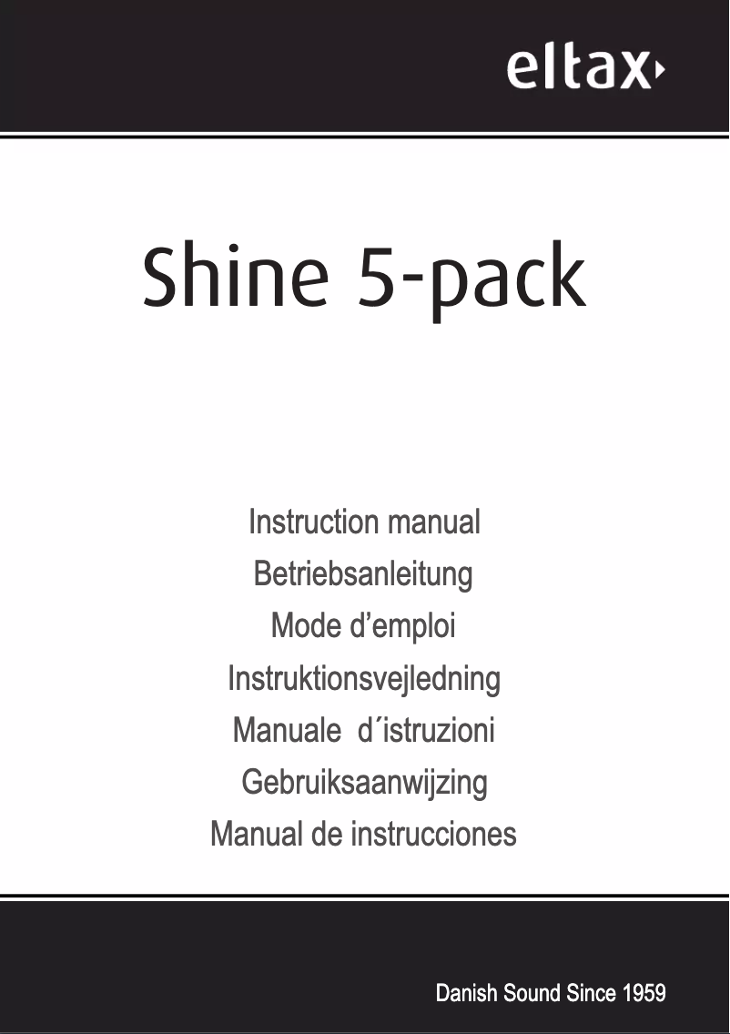 Imagen de la primera página del manual del dispositivo Shine 5-pack