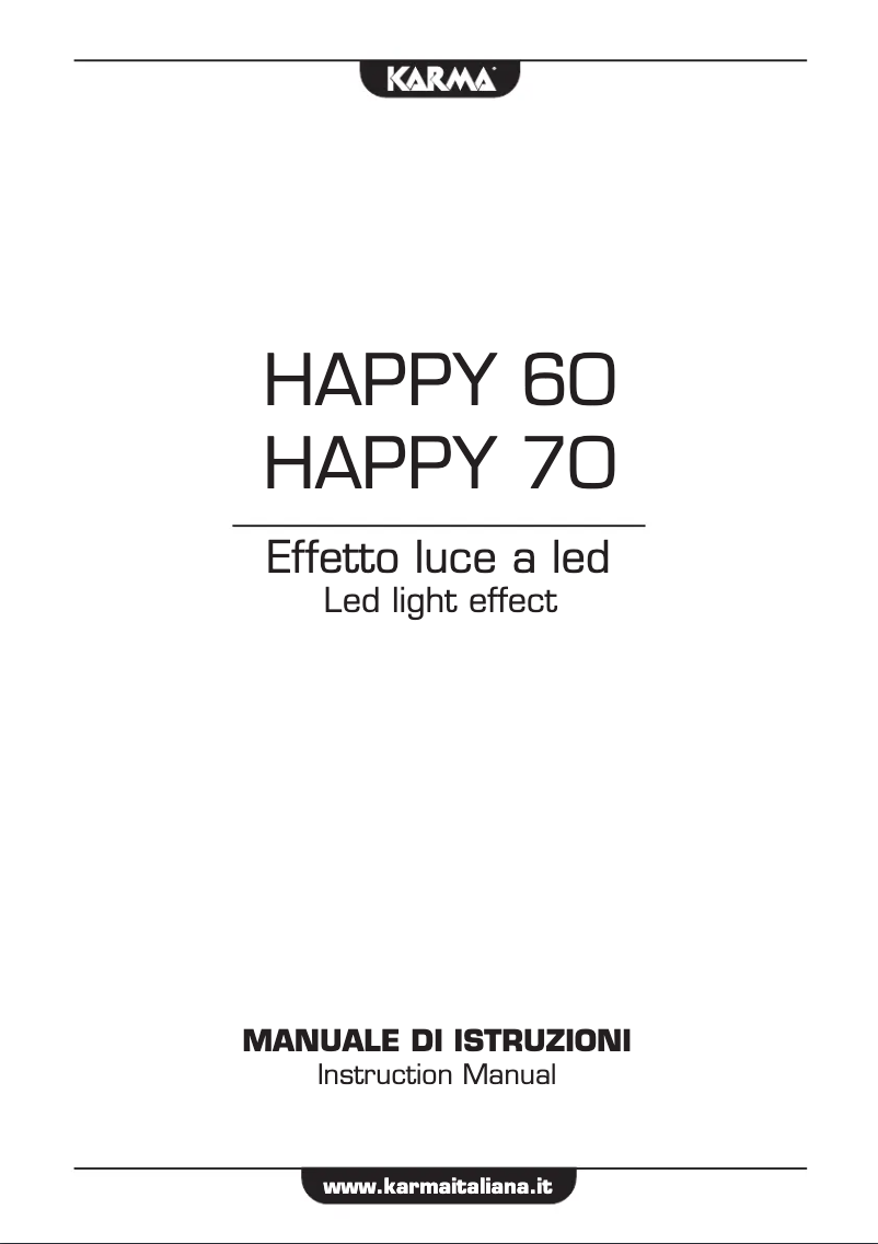 Imagen de la primera página del manual del dispositivo HAPPY 70