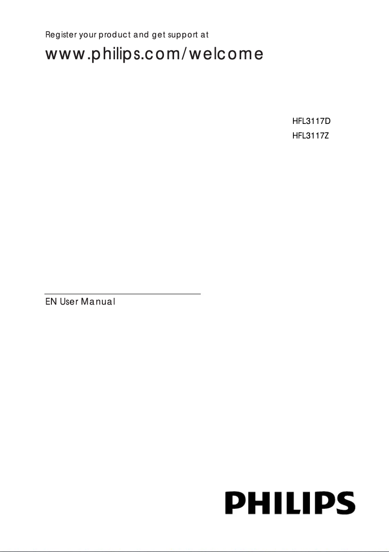 Imagen de la primera página del manual del dispositivo 26HFL3117D