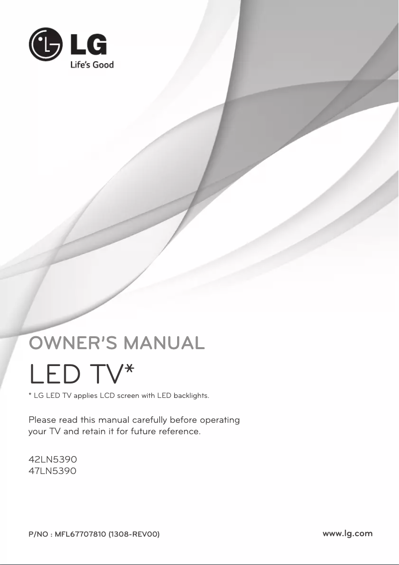 Imagen de la primera página del manual del dispositivo 42LN5390