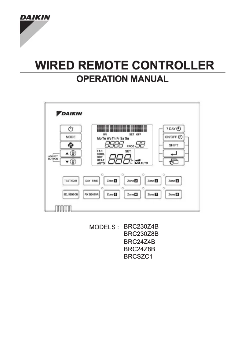 Imagen de la primera página del manual del dispositivo BRC230Z8B