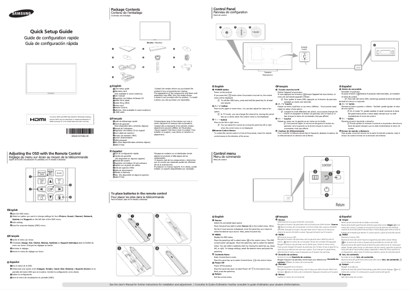 Imagen de la primera página del manual del dispositivo SyncMaster ME46C