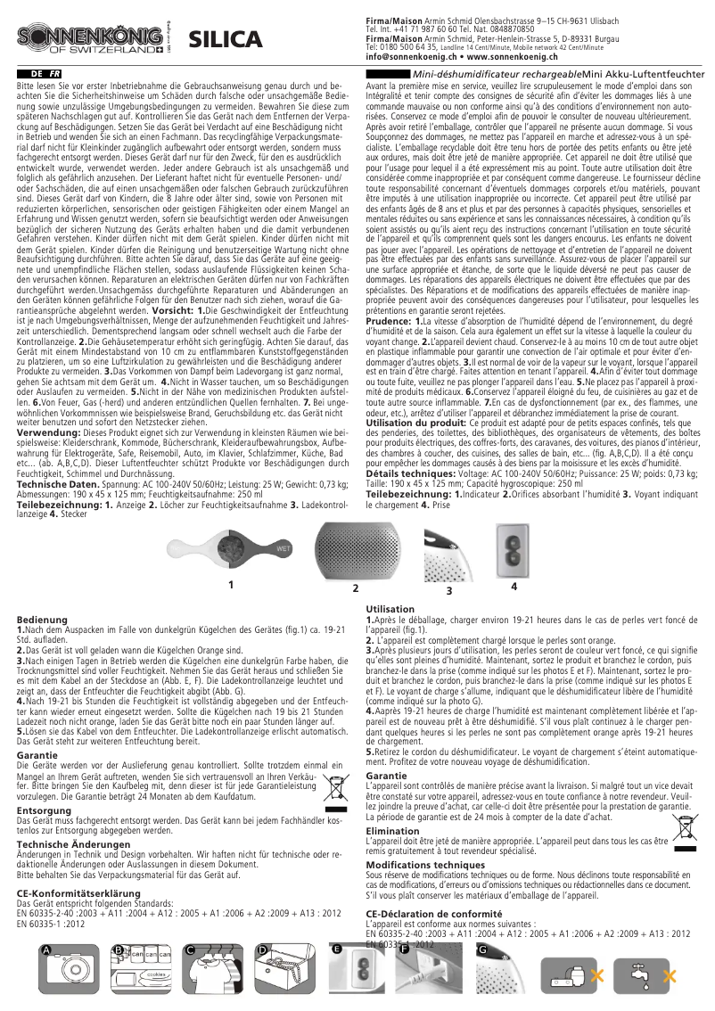 Página 1 del manual Manual de usuario Sonnenkönig Silica