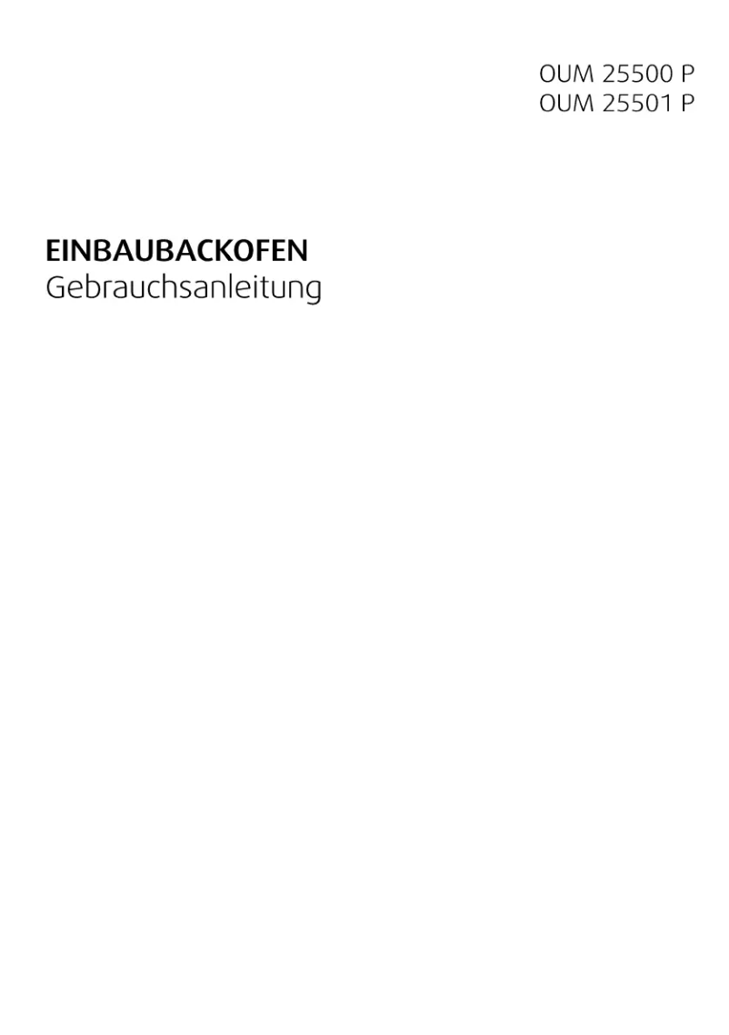 Imagen de la primera página del manual del dispositivo OUM 25501 XP