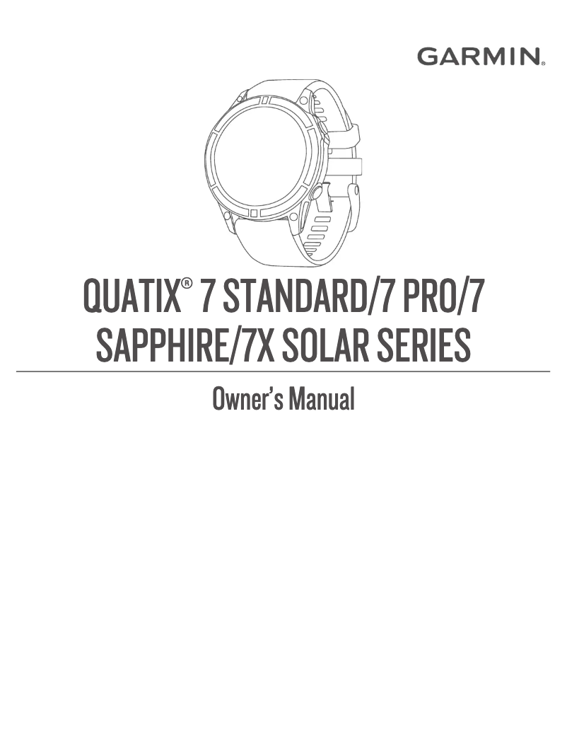 Imagen de la primera página del manual del dispositivo Quatix 7