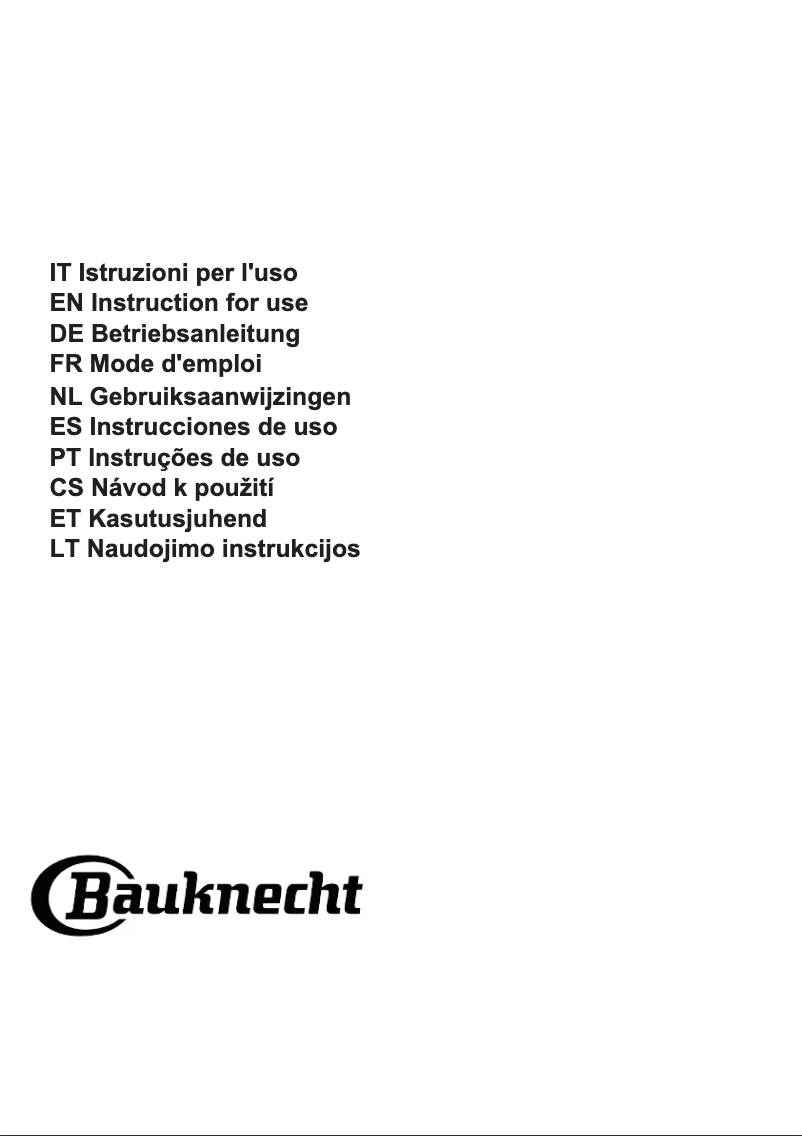 Página 1 del manual Manual de usuario Bauknecht BVH80