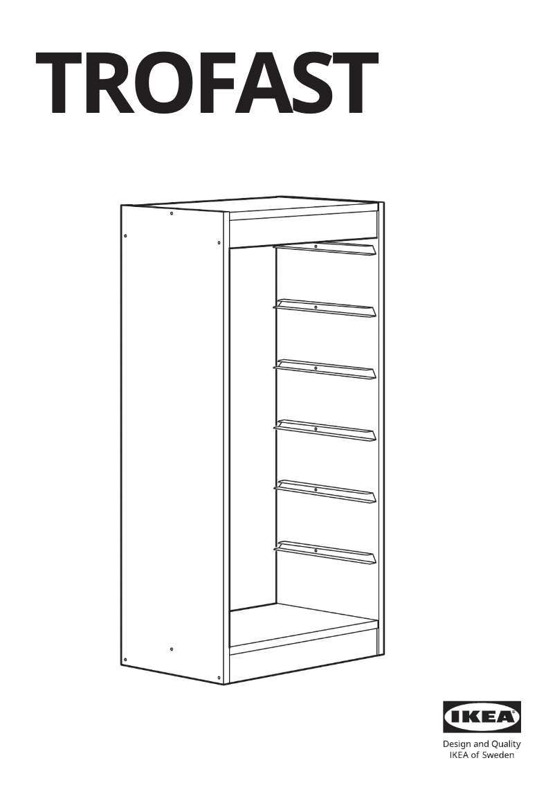Imagen de la primera página del manual del dispositivo TROFAST 705.763.34