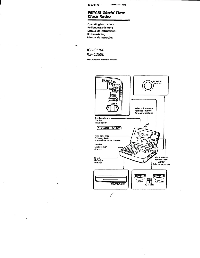 Página nº 1 - Manual de usuario Sony ICF-C1100
