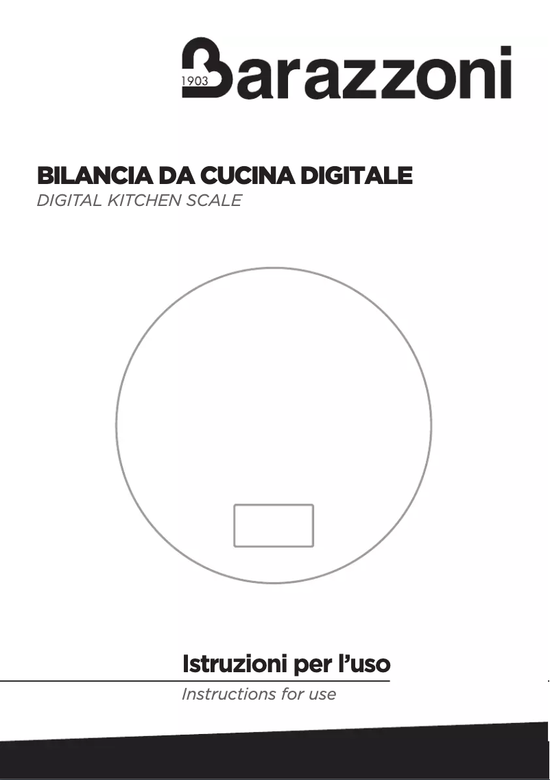 Página 1 del manual Manual de usuario Barazzoni Digital kitchen scale