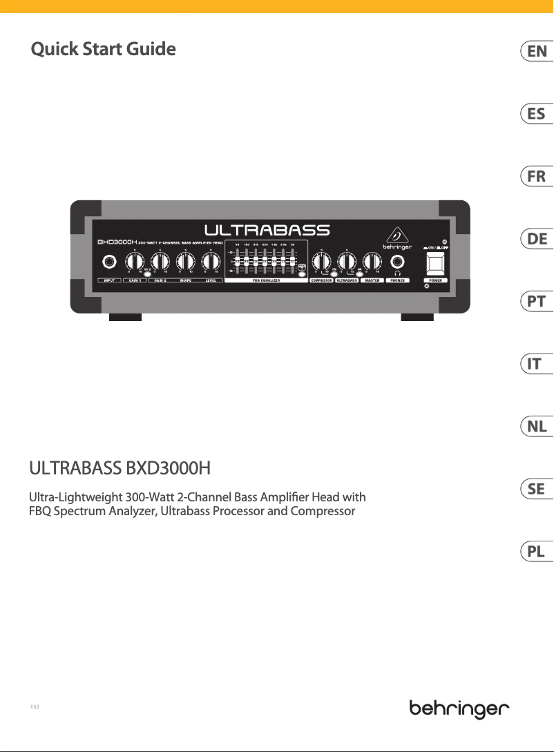 Imagen de la primera página del manual del dispositivo Ultrabass BXD3000H