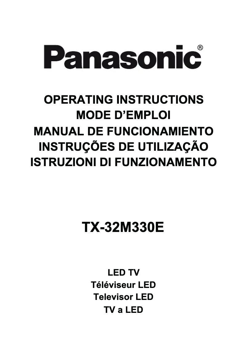 Página nº 1 - Manual de usuario Panasonic TX-32M330E