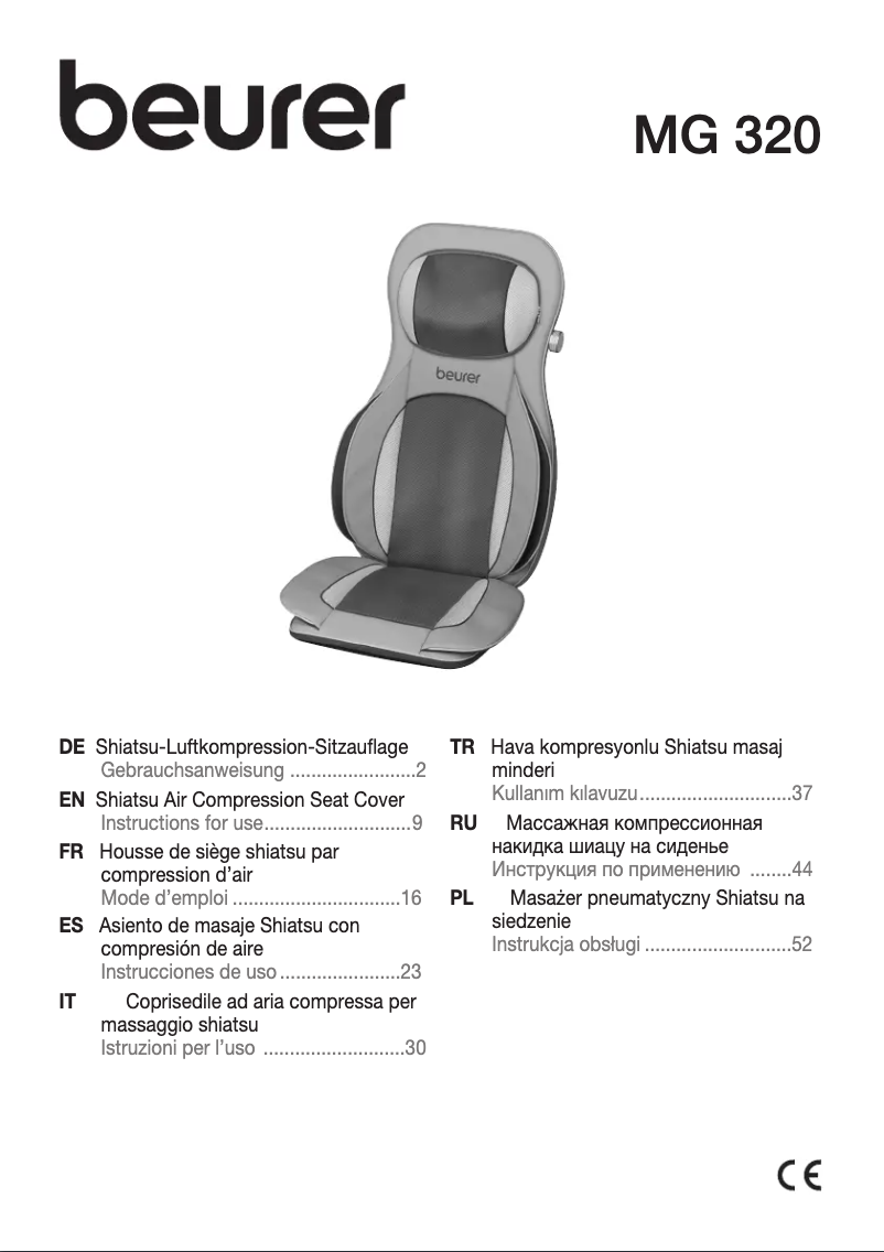 Imagen de la primera página del manual del dispositivo MG 320