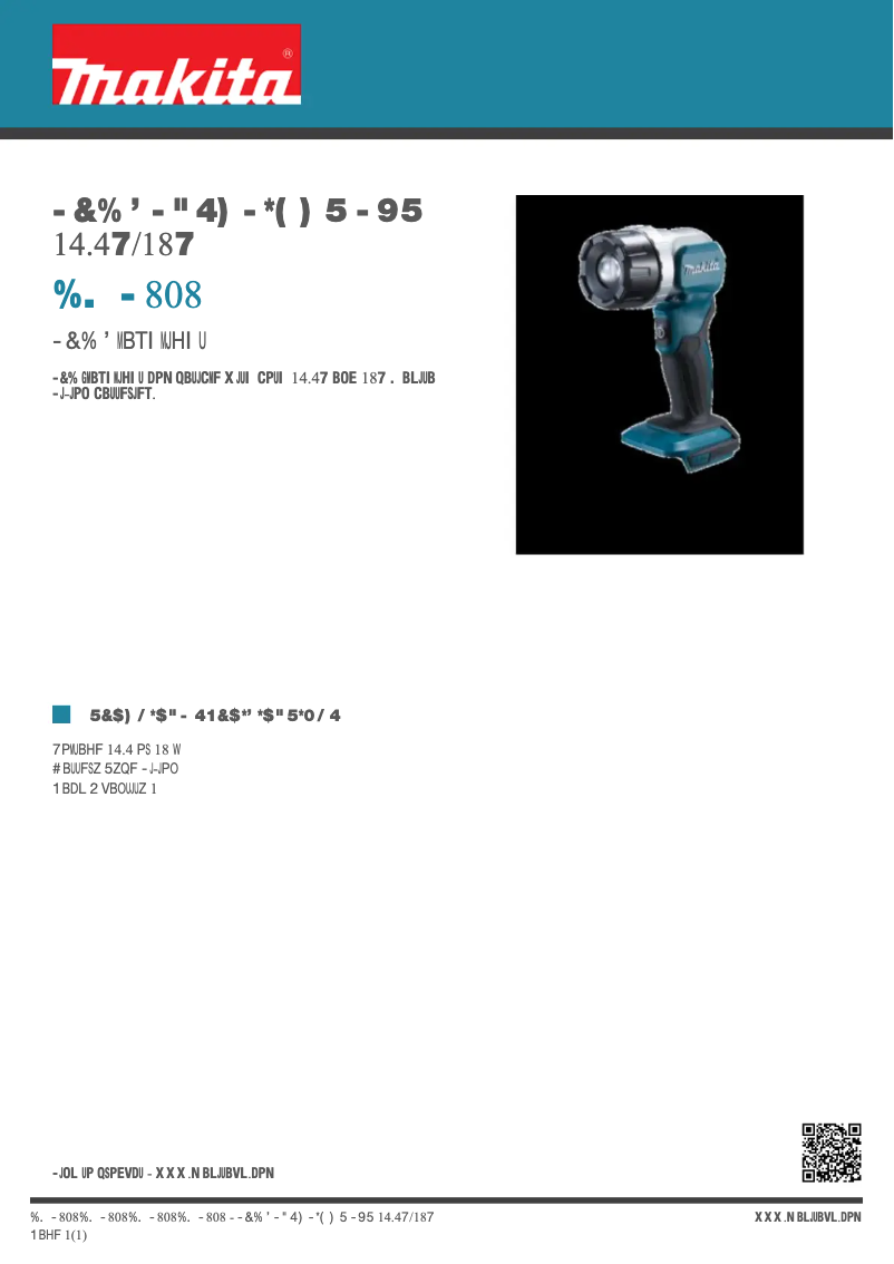 Imagen de la primera página del manual del dispositivo DML808