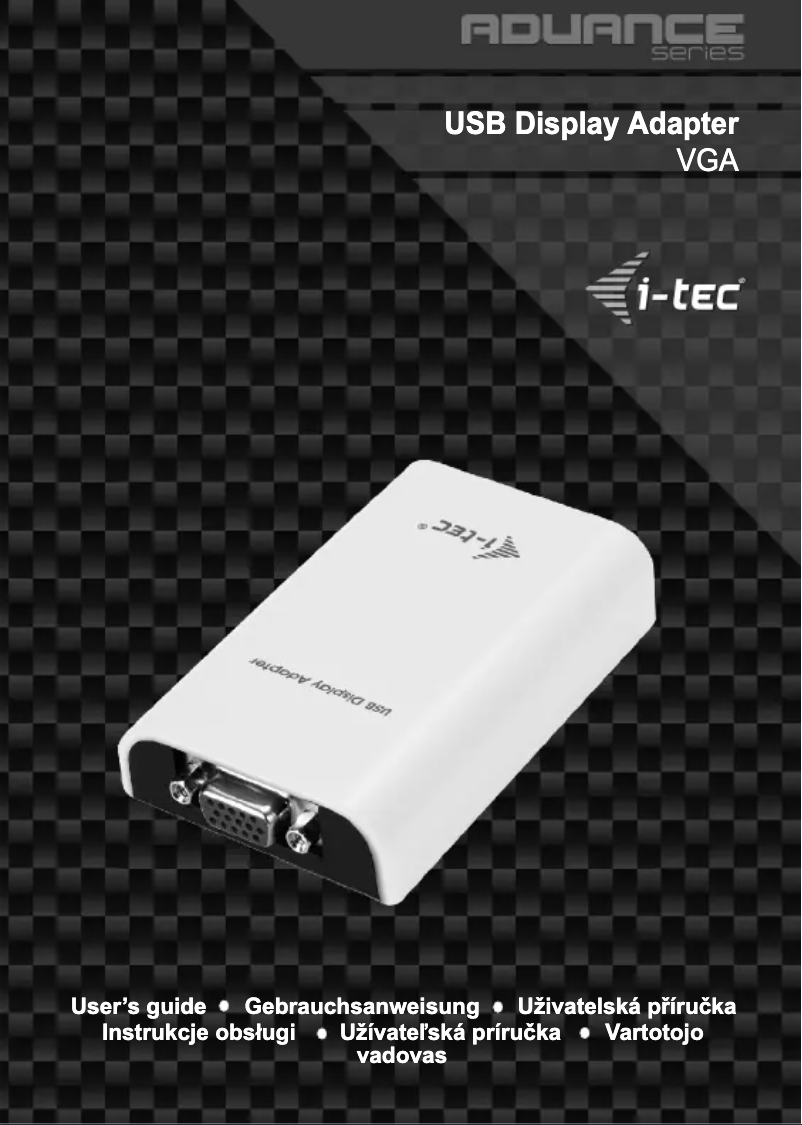 Imagen de la primera página del manual del dispositivo USB2VGA