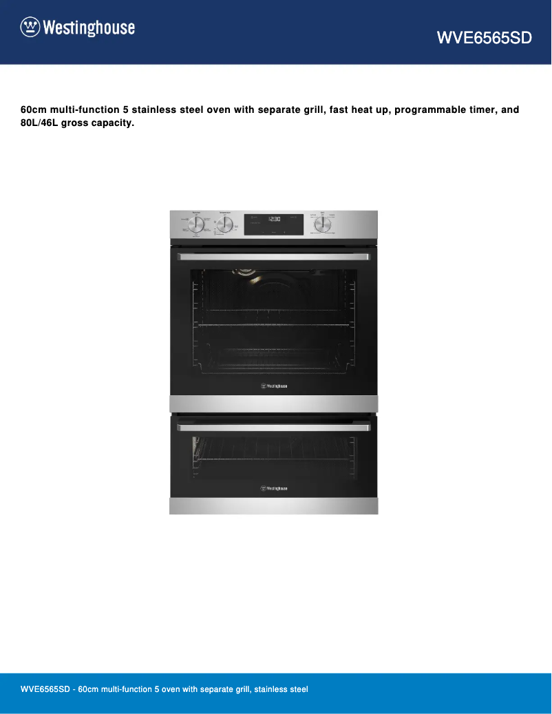 Imagen de la primera página del manual del dispositivo WVE6565SD