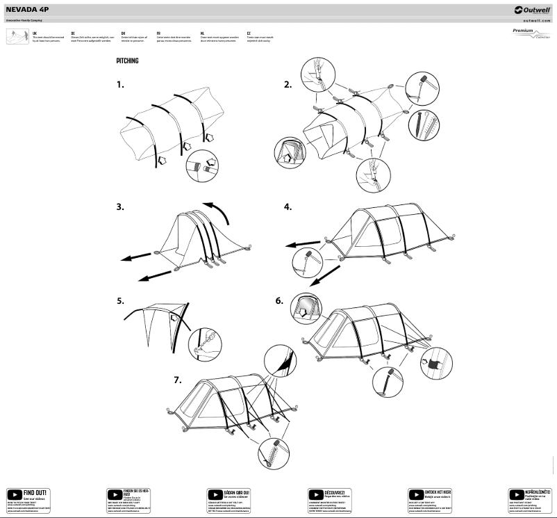Página 1 del manual Guía de instalación Outwell Nevada 4P