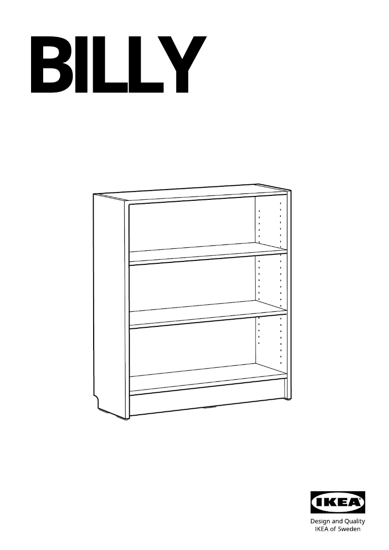 Página 1 del manual Manual de usuario Ikea BILLY 204.927.80