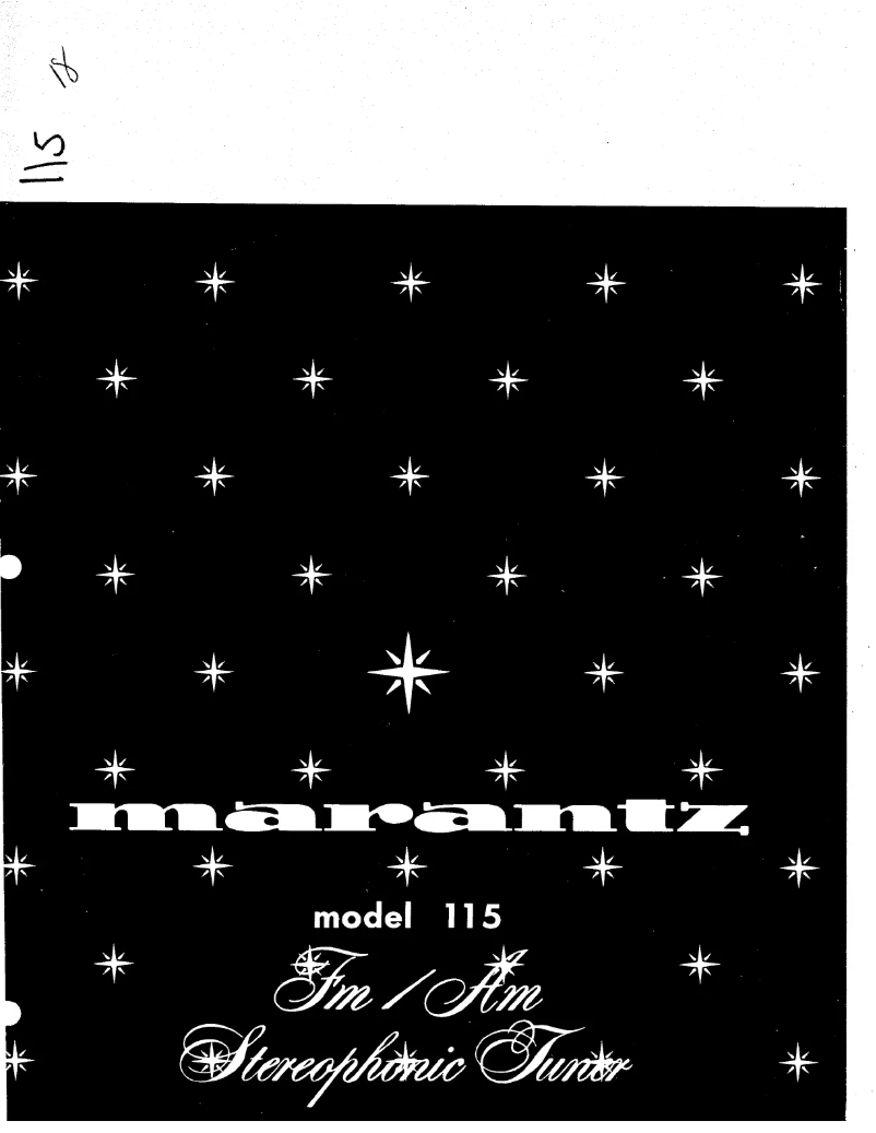 Página 1 del manual Manual de usuario Marantz Model 115