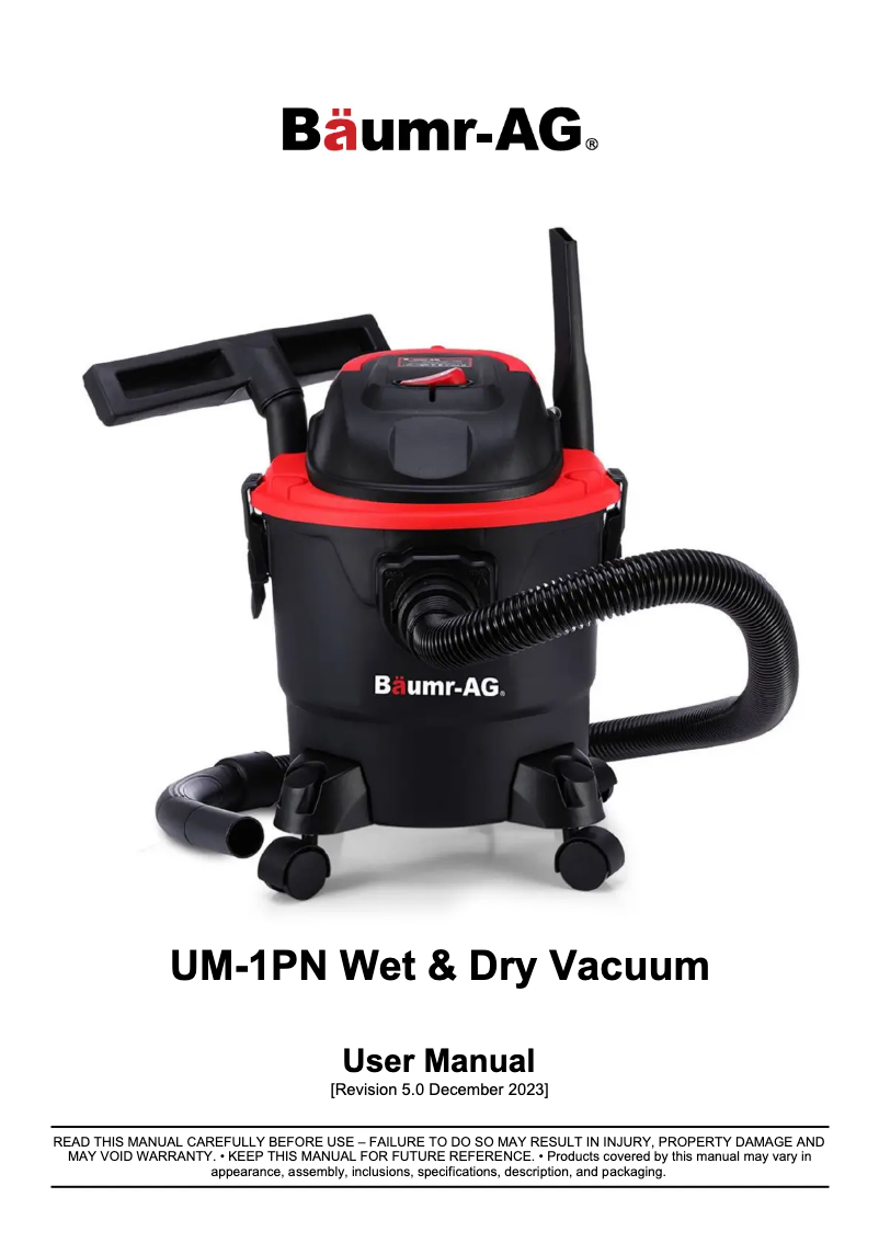 Página nº 1 - Manual de usuario Baumr-AG UM-1PN