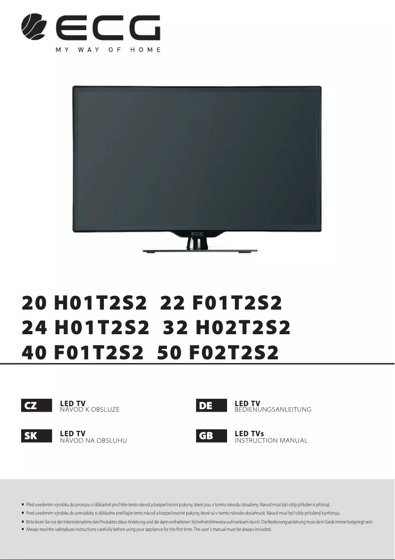 Página nº 1 - Manual de instrucciones ECG 50 F02T2S2
