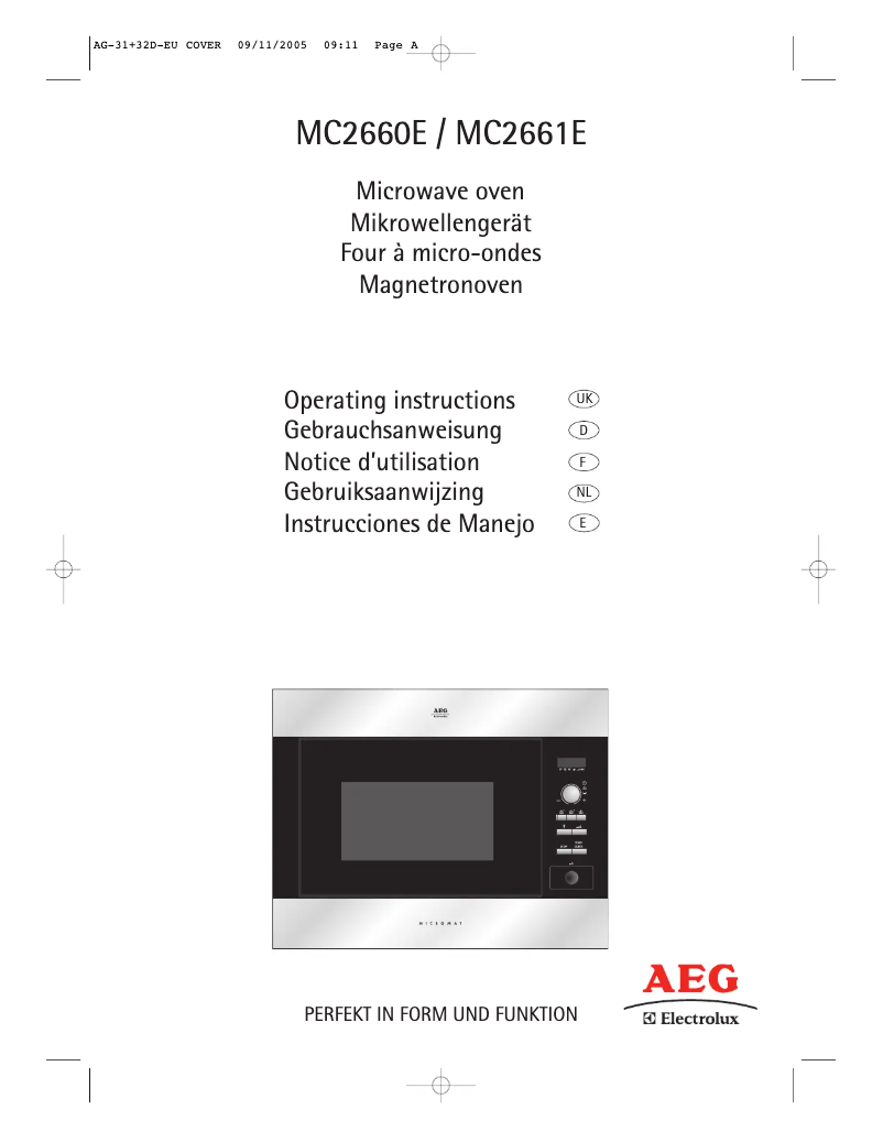 Página 1 del manual Manual de usuario AEG MC2660EA