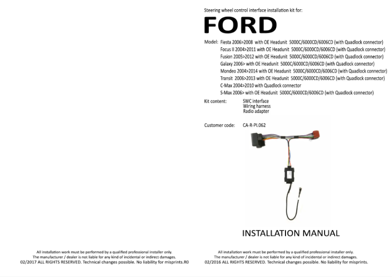 Imagen de la primera página del manual del dispositivo CA-R-PI.062