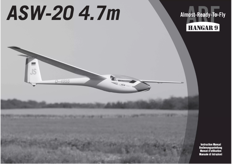 Página 1 del manual Manual de usuario Hangar 9 ASW 20 4.7m ARF (2 boxes)