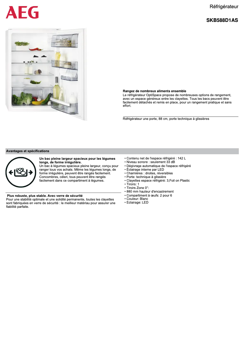 Página nº 1 - Ficha técnica AEG SKB588D1AS