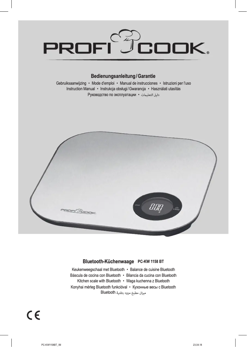 Página nº 1 - Manual de usuario ProfiCook PC-KW 1158 BT