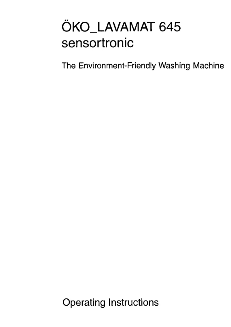 Página 1 del manual Manual de usuario AEG Lavamat 645 A