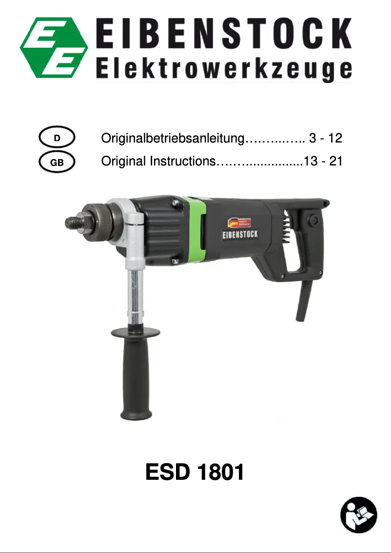 Página 1 del manual Manual de usuario Eibenstock ESD 1801