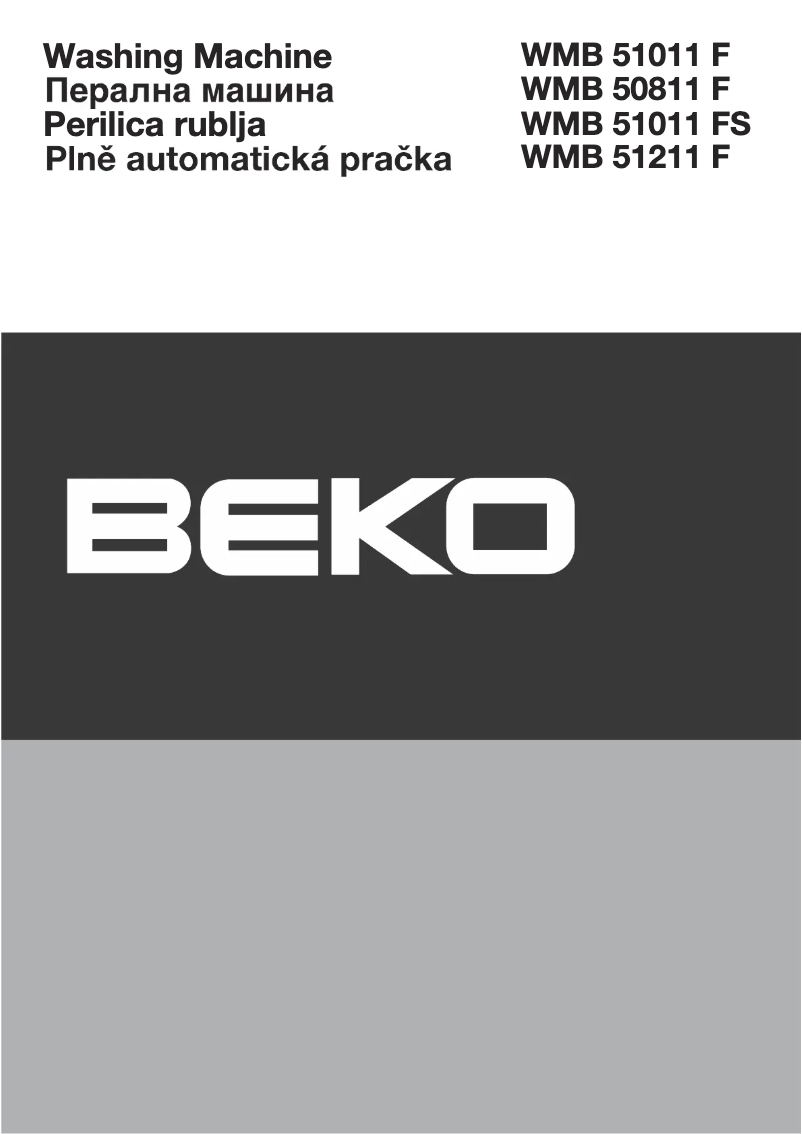 Página 1 del manual Manual de usuario Beko WMB 50811 CSF