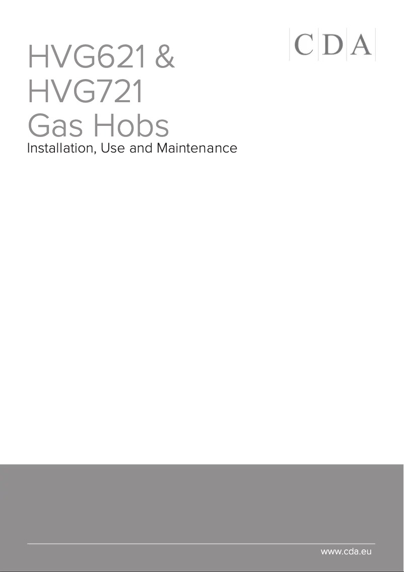 Imagen de la primera página del manual del dispositivo HVG721BL